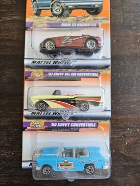 3 NWT 1999 Matchbox "Drop Tops" Cars